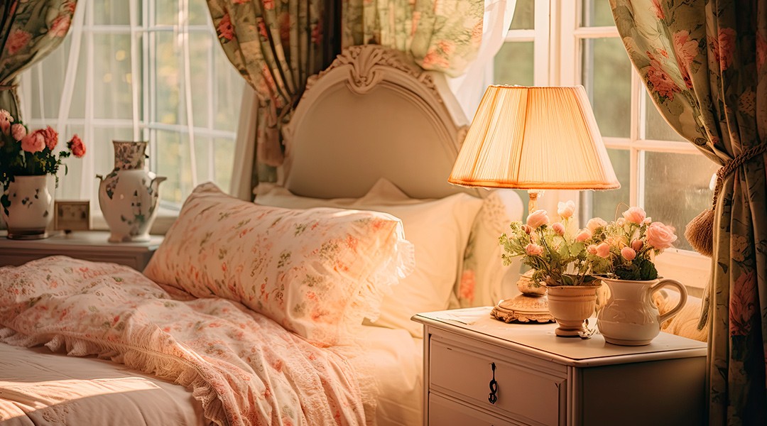 Dormitorio provenzal francés.